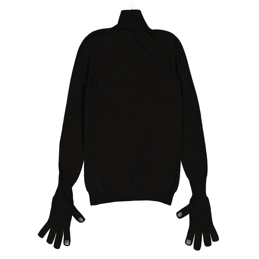 Balenciaga Ladies Black Gloves Sweater - 2