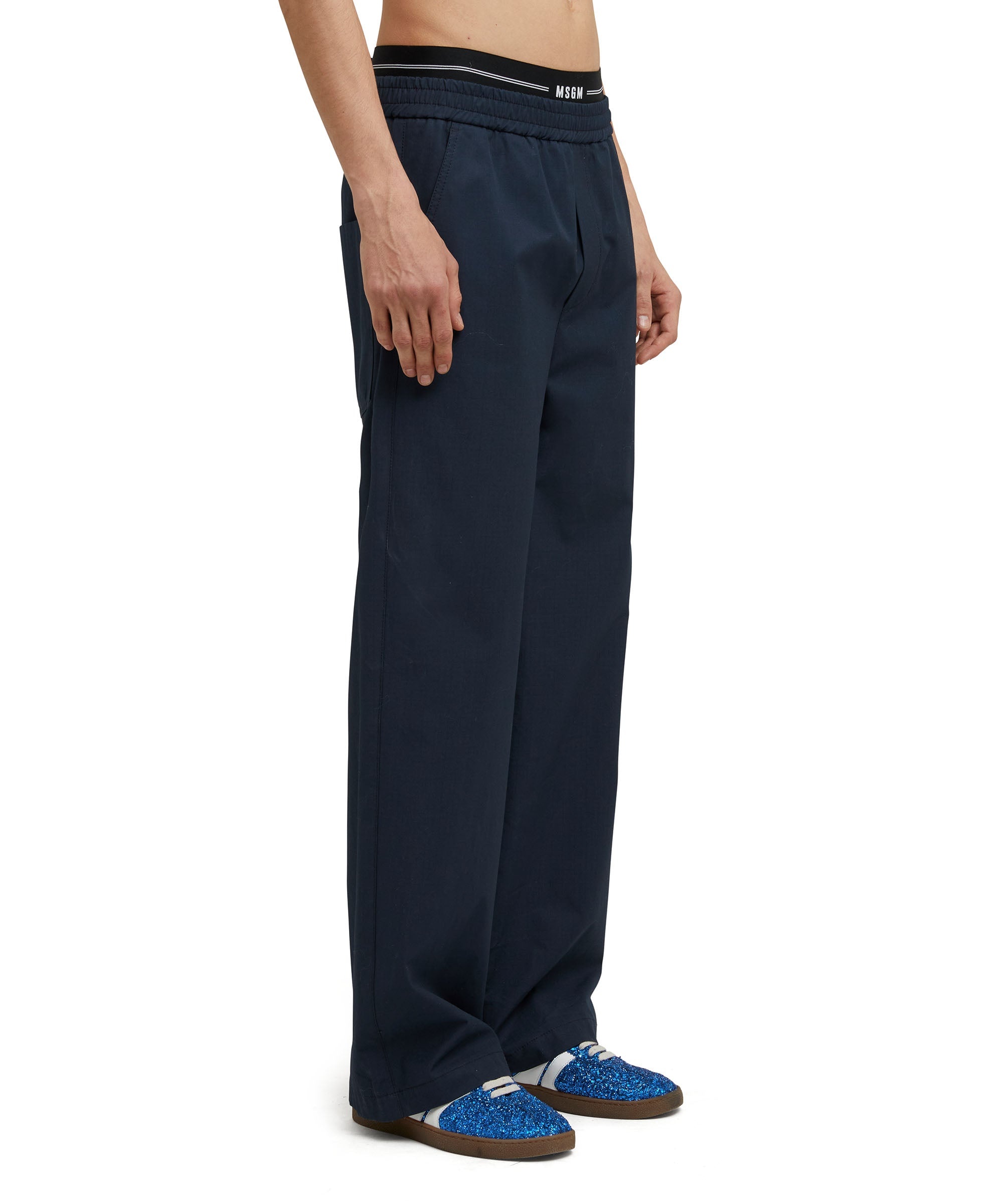 Double pleated trousers in "Recycled Cotton Ripstop" fabric - 4