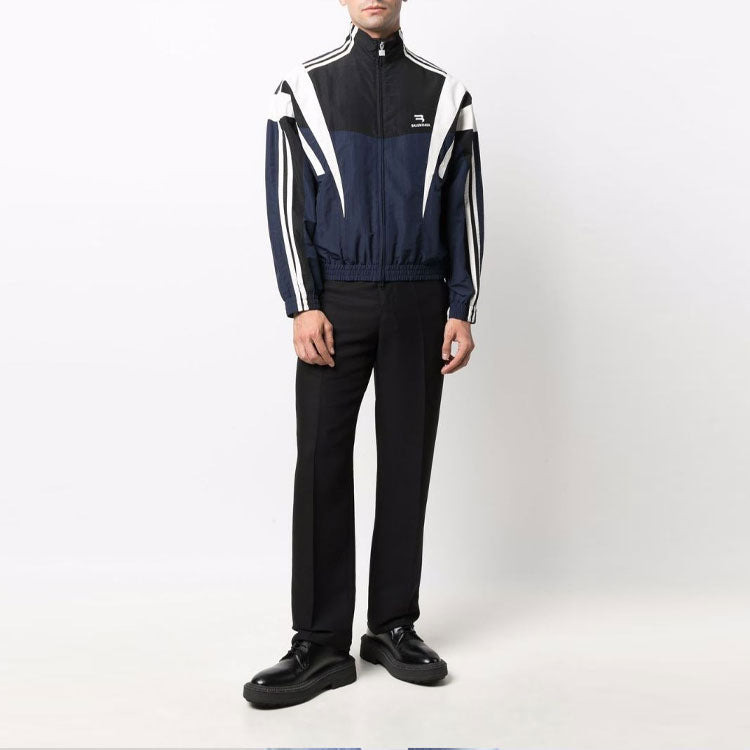 Balenciaga Sporty B Tracksuit Jacket 'Indigo Black White' 681438TKO484063 - 3