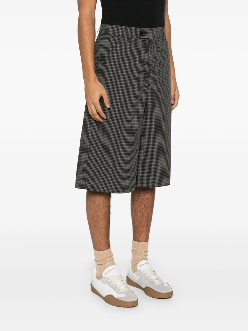 Unisex Tailored Mini Plaid Shorts 3