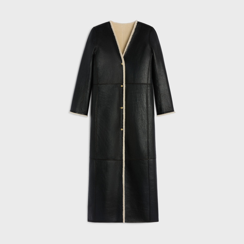CELINE long coat IN LAMBSKIN SHEARLING outlook