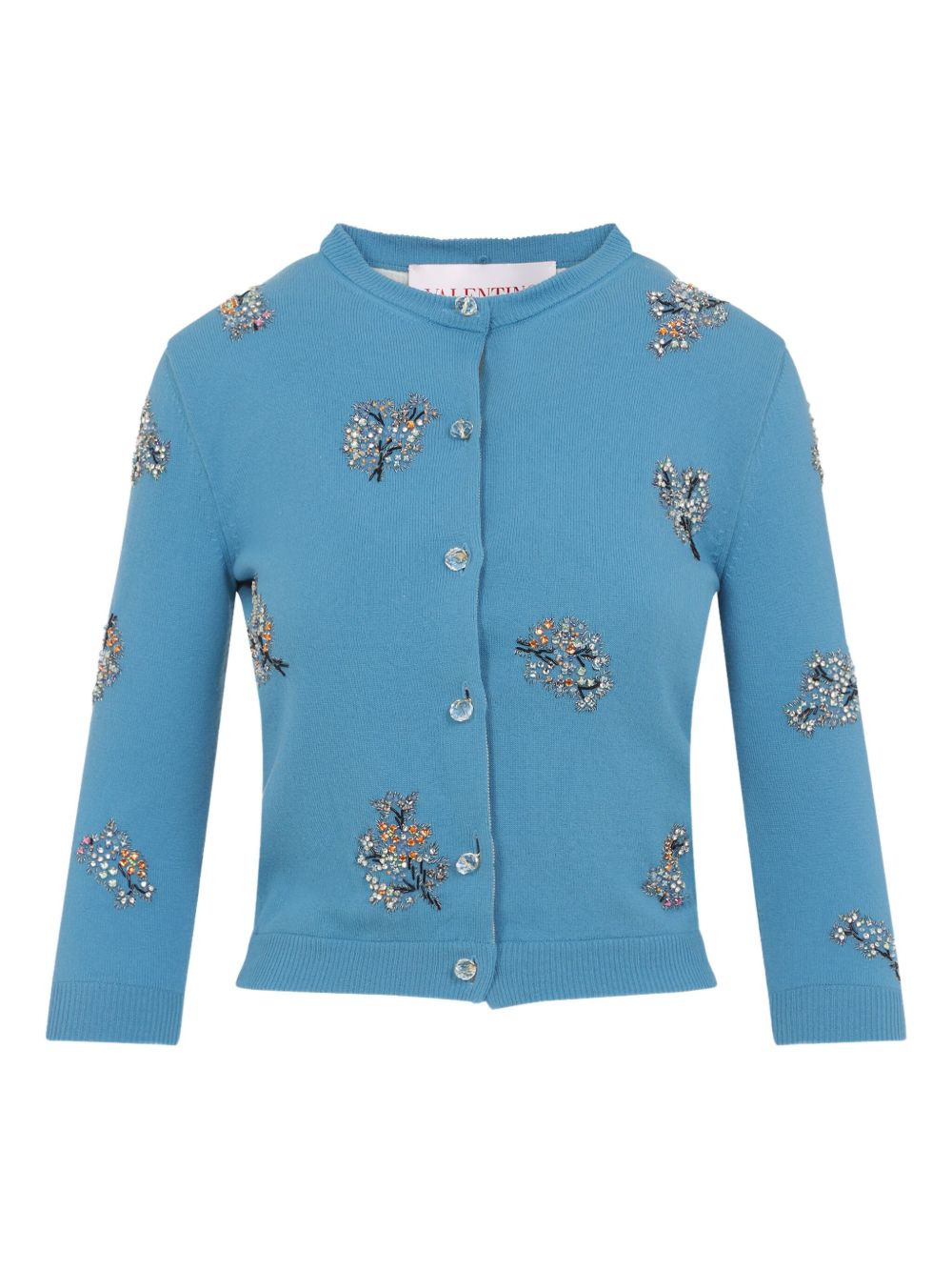 embroidered virgin wool cardigan - 4