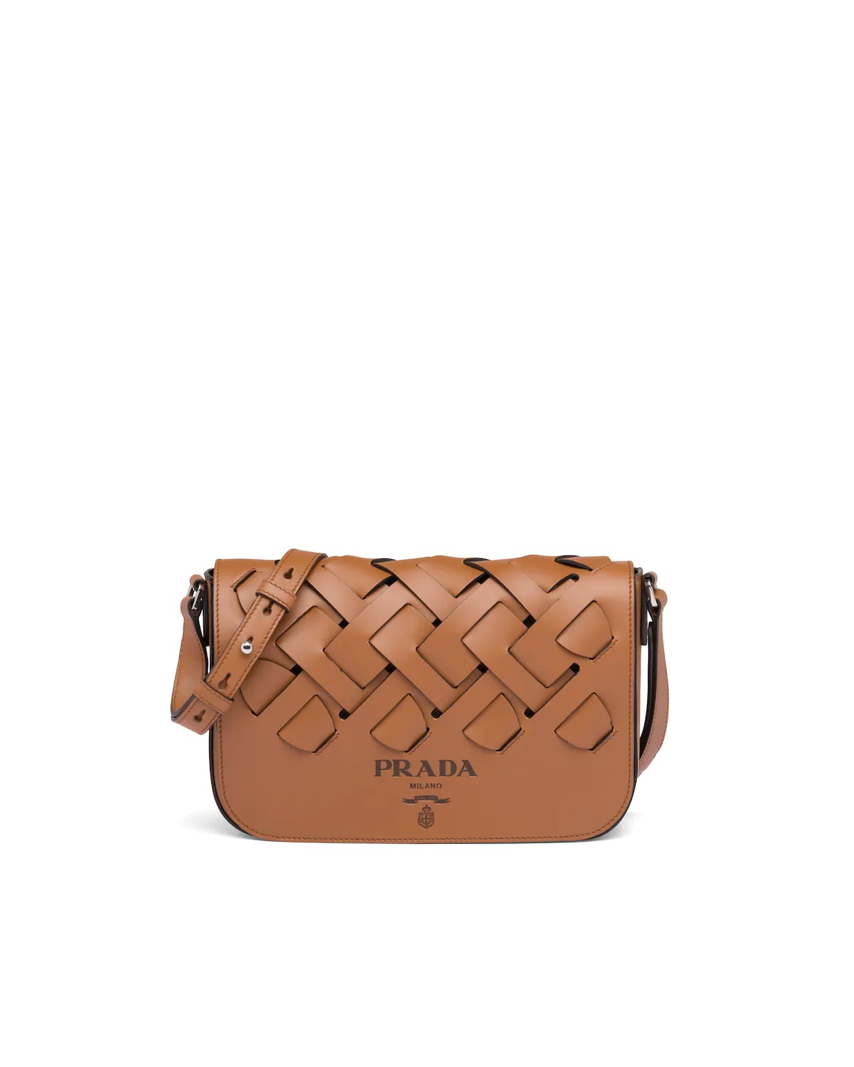 Leather Prada Tress Shoulder Bag - 1