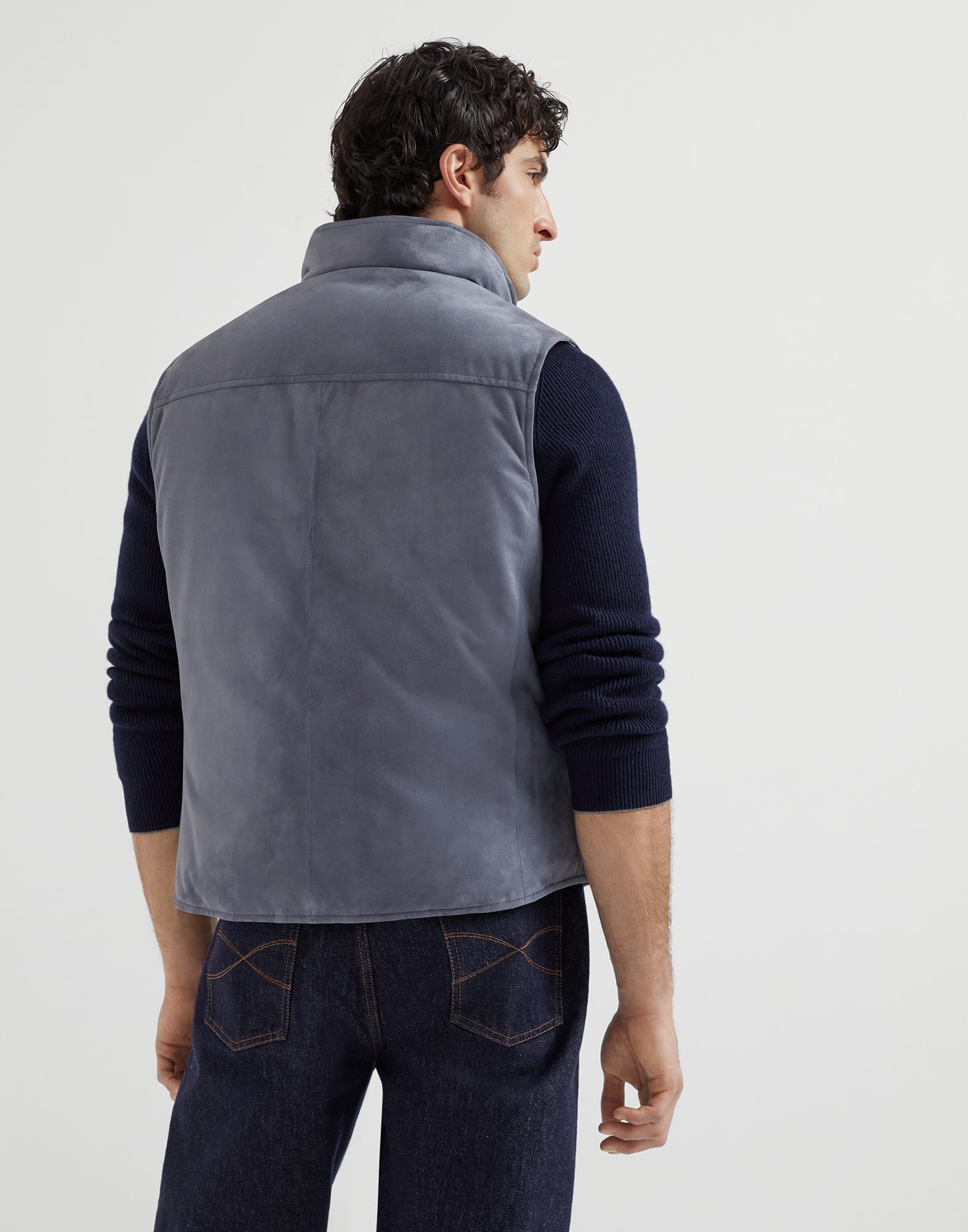 Suede down vest - 2