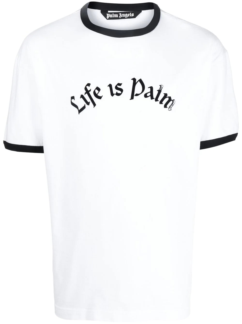 slogan-print short-sleeve T-shirt - 1