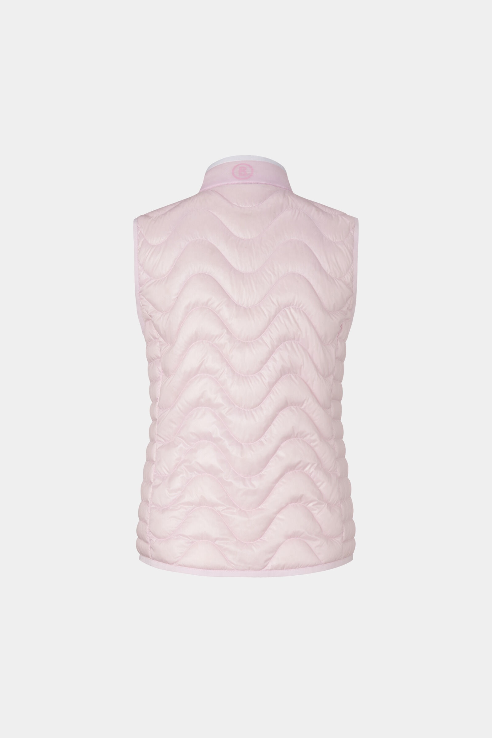 Kleo lightweight down vest in Pink/White - 8