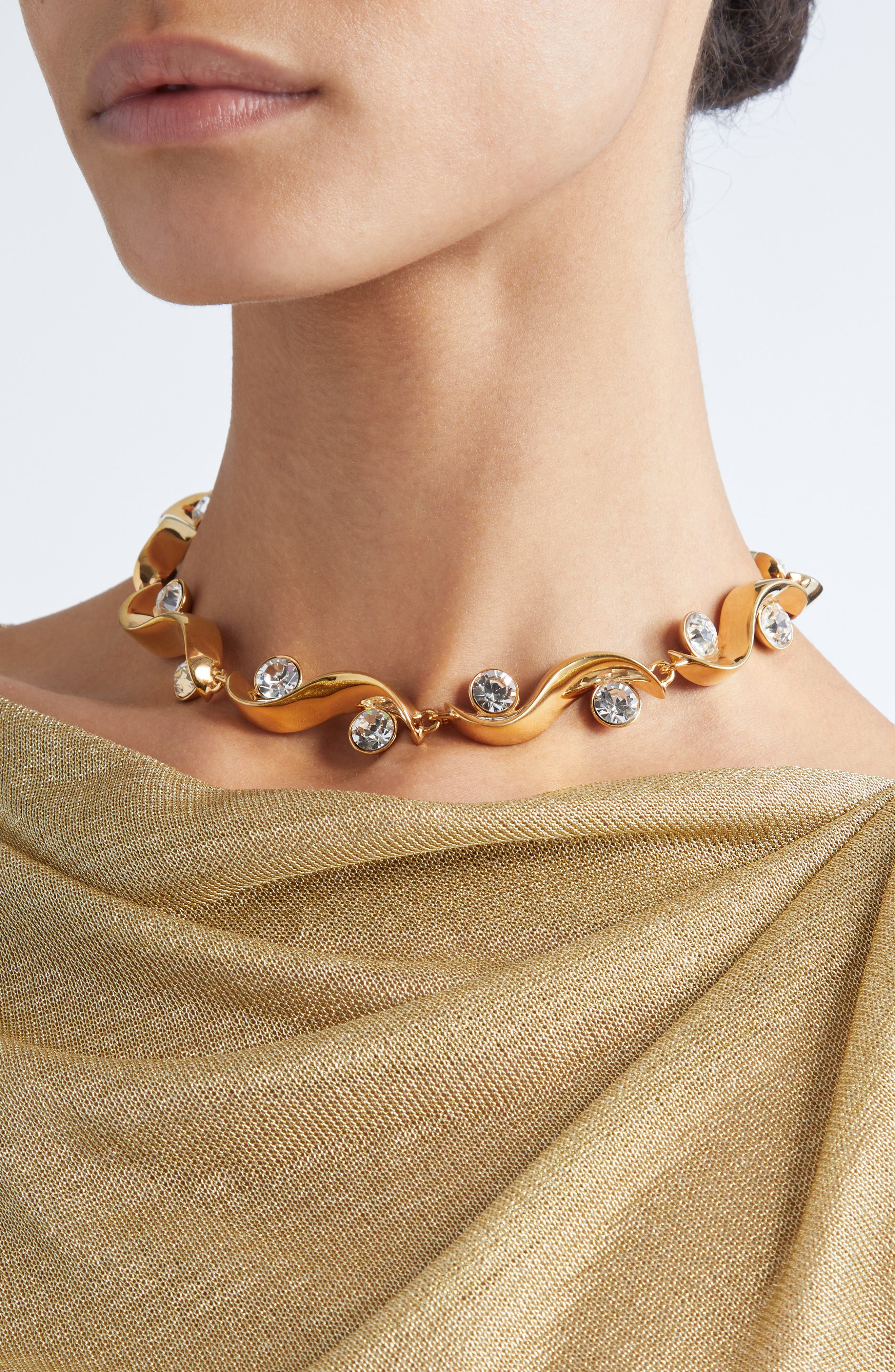 Oscar de la Renta Crystal Wave Necklace at Nordstrom - 2