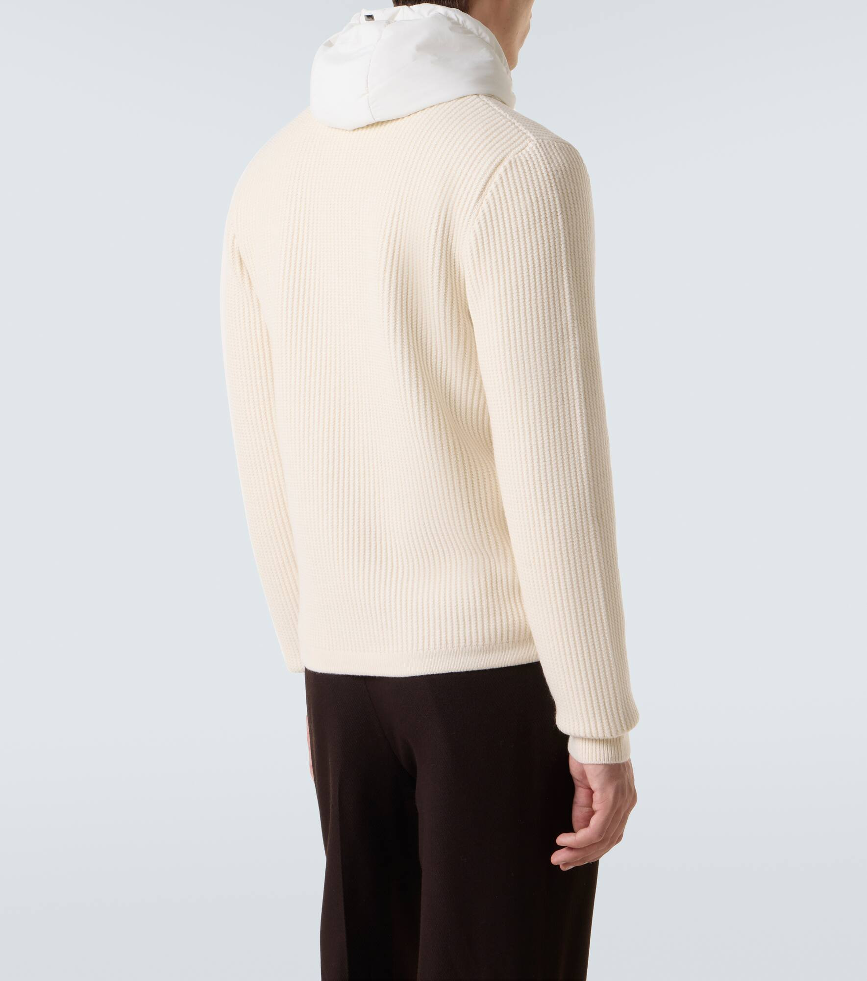 Ribbed-knit wool cardigan - 4