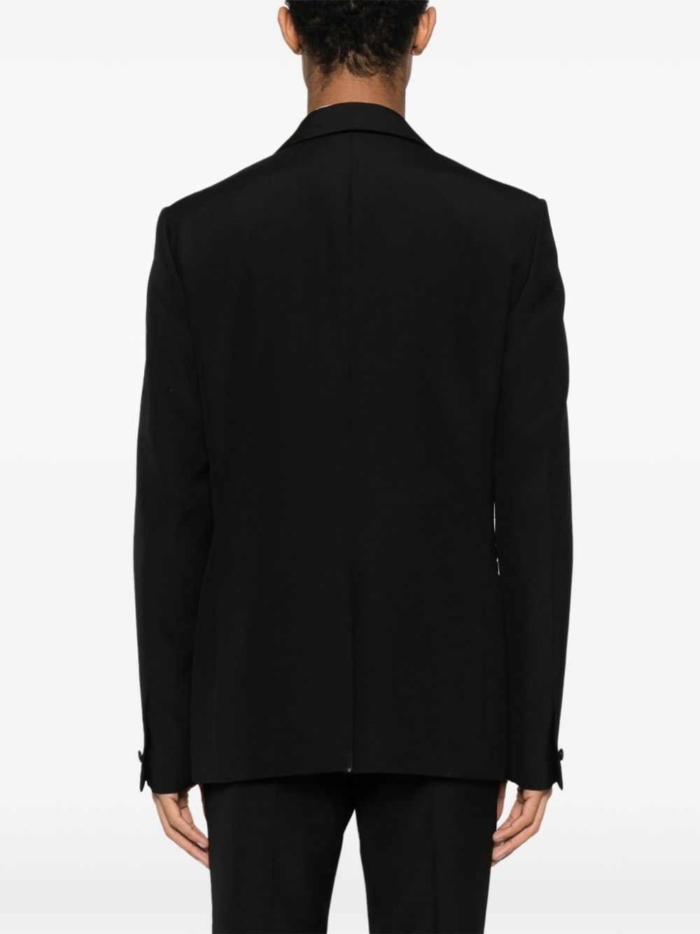 peak-lapel single-breasted wool blazer - 4