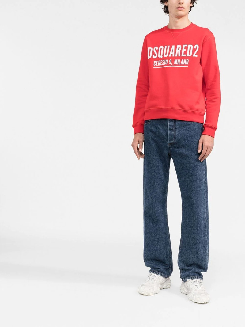 DSQUARED2 logo-print cotton sweatshirt outlook
