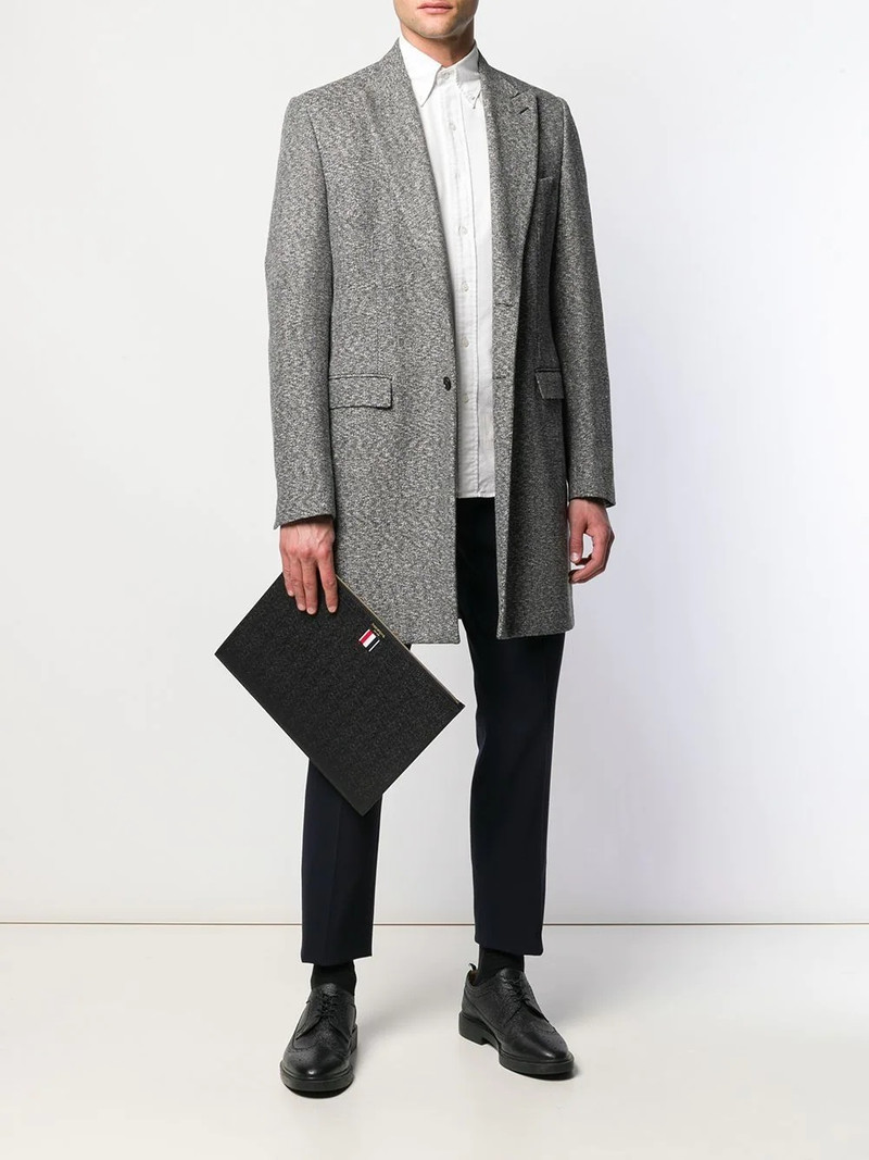 Thom Browne grosgrain ribbon-trim pouch outlook