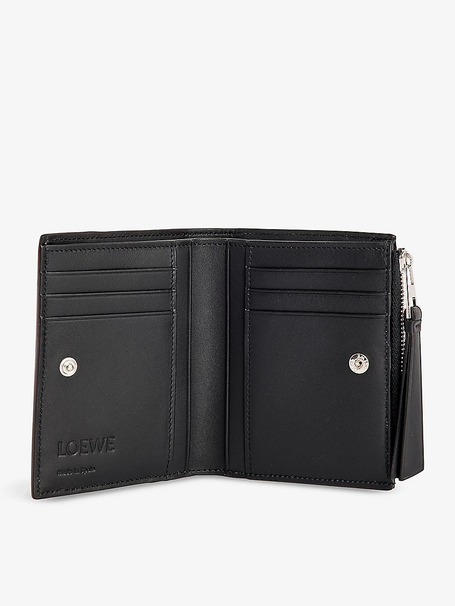Puzzle compact leather zip wallet - 4