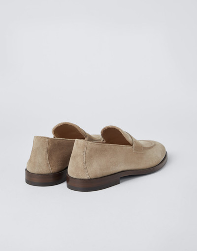 Brunello Cucinelli Suede penny loafers outlook