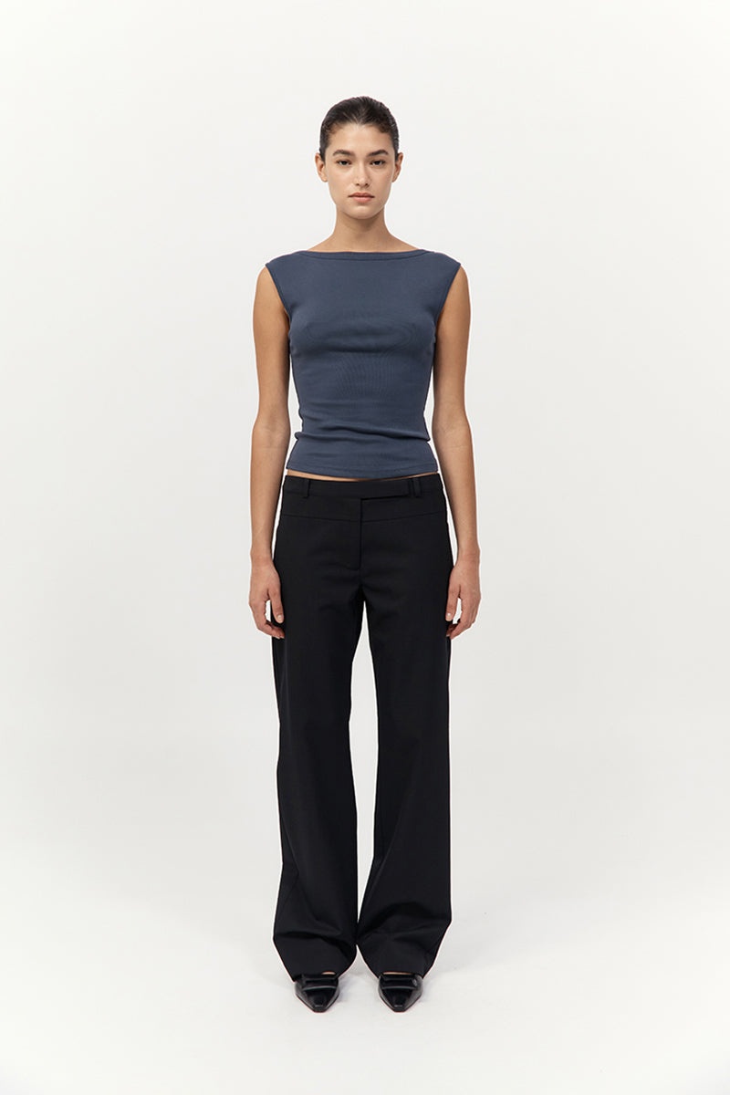 90s Splice Panelled Pants - Black / Black - 5