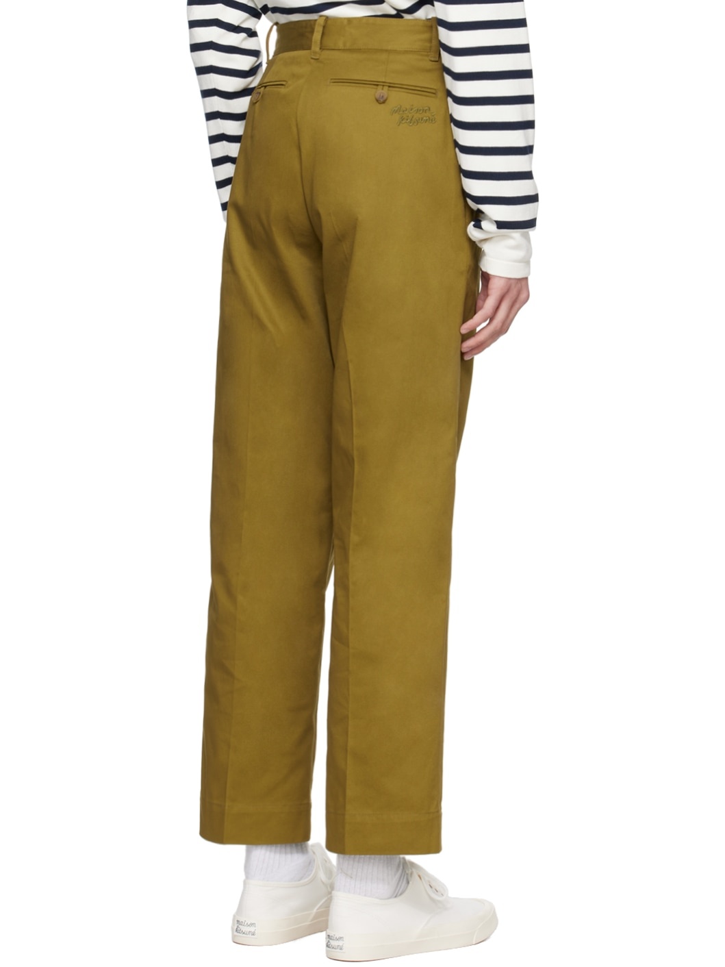 Khaki Embroidered Trousers - 3