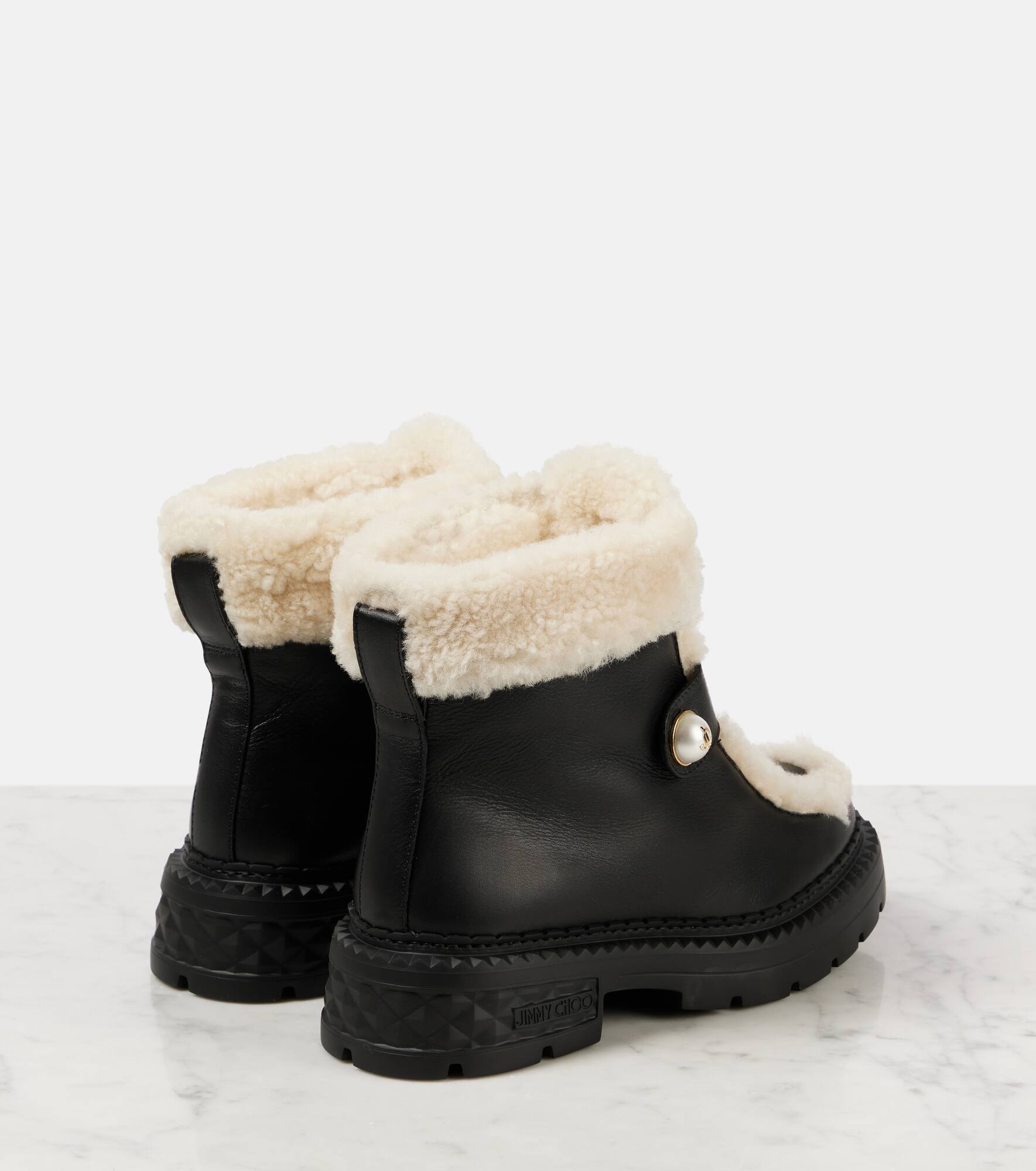 Shea shearling-lined leather ankle boots - 2