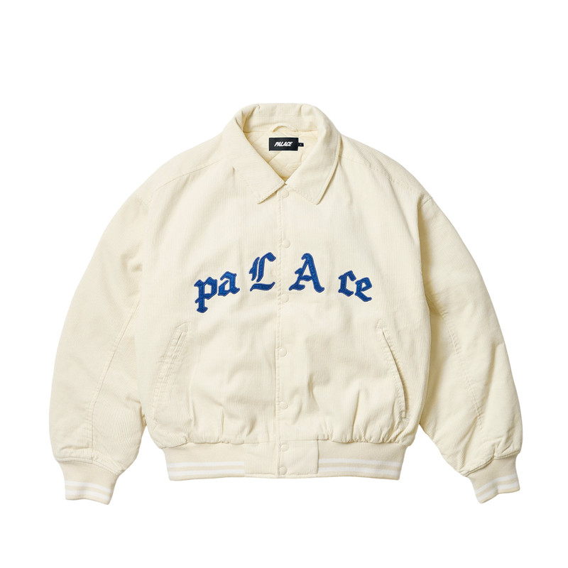 PALACE LOVE VARSITY JACKET SOFT WHITE - 1
