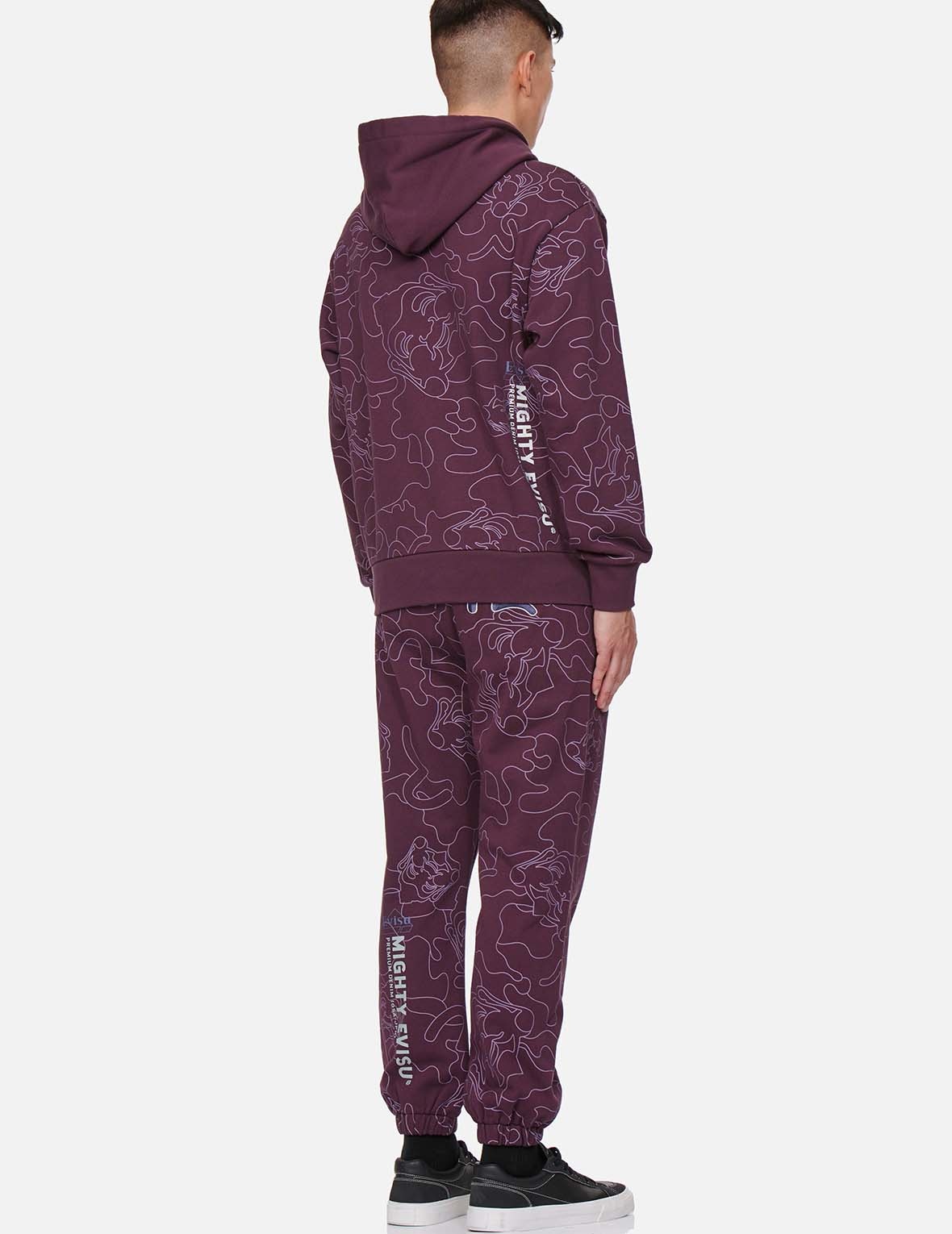 ALLOVER LINEAR CAMOUFLAGE PRINT HOODED SWEATSHIRT - 6