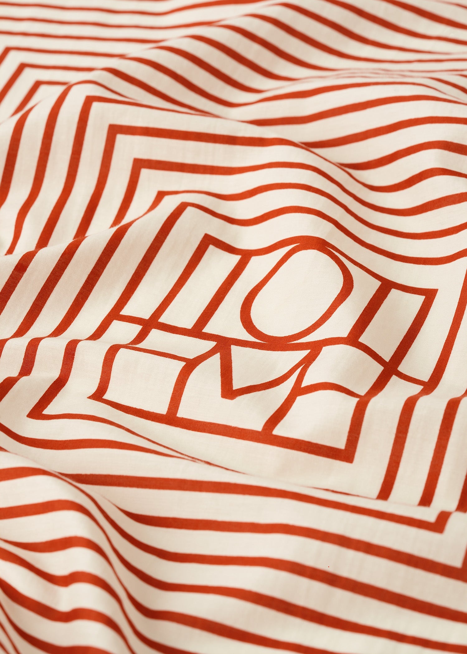 Signature monogram silk cotton scarf bloody mary - 8