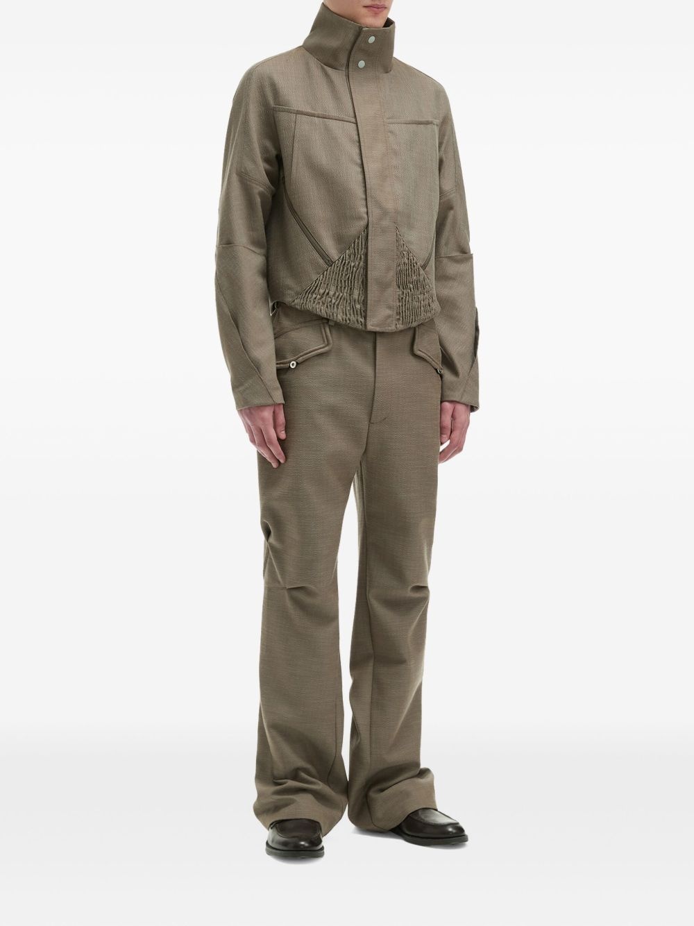 ruched-detailing jacket - 2
