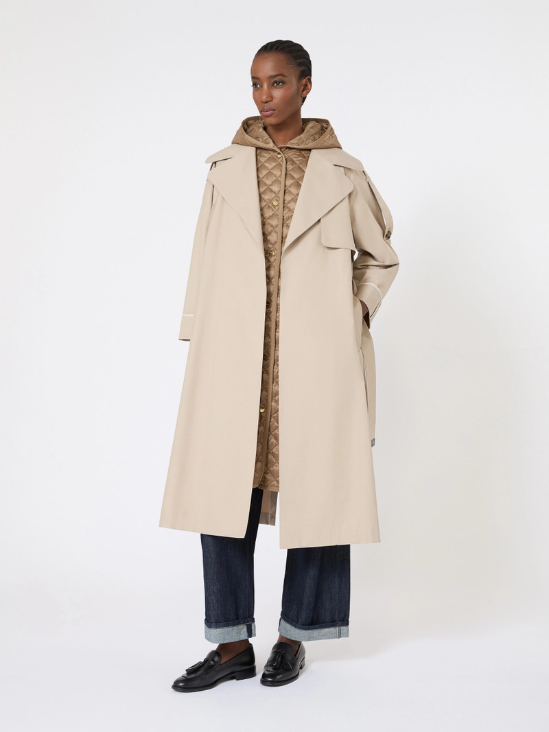 Max Mara Oversized water-repellent twill trench coat - SAND outlook
