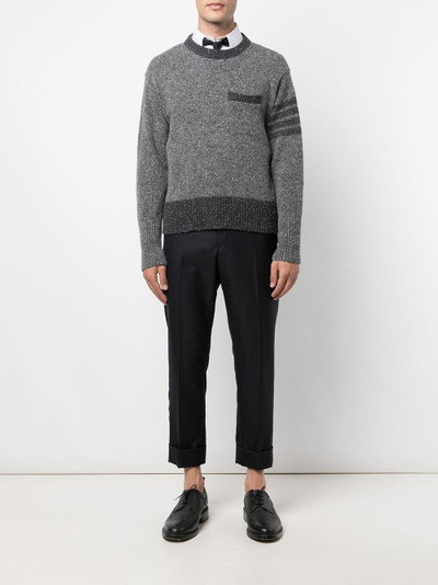 Thom Browne two-tone striped-edge jumper outlook