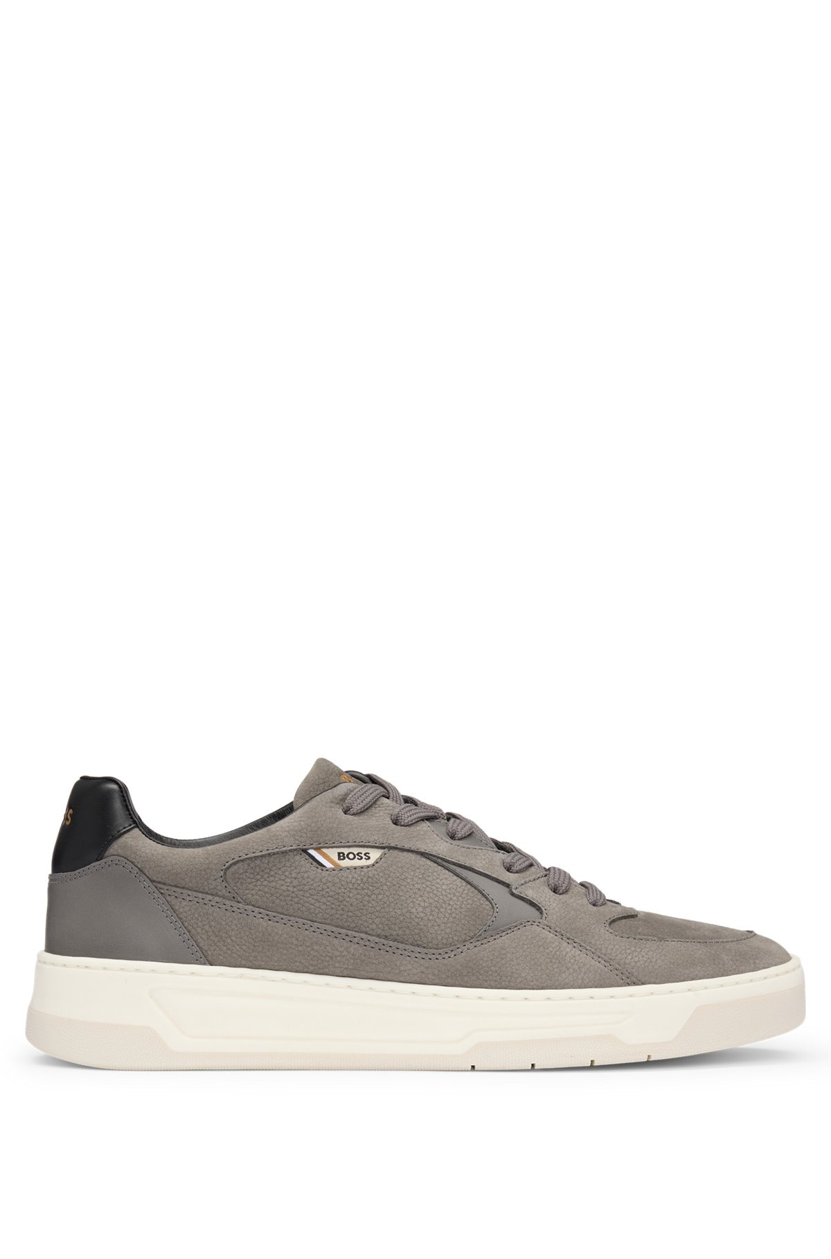 MIXED-MATERIAL TRAINERS WITH SUEDE AND LEATHER - 1