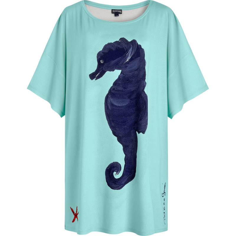 Women Maxi Viscose Dress Seahorse - Vilebrequin x Patrizia Gucci 1