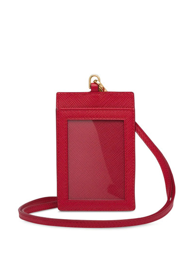 Prada logo-plaque lanyard cardholder outlook