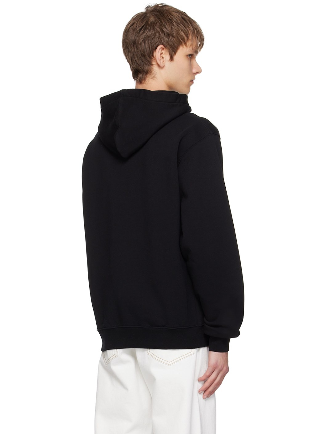 Black Les Classiques 'Le hoodie Gros Grain' Hoodie - 3