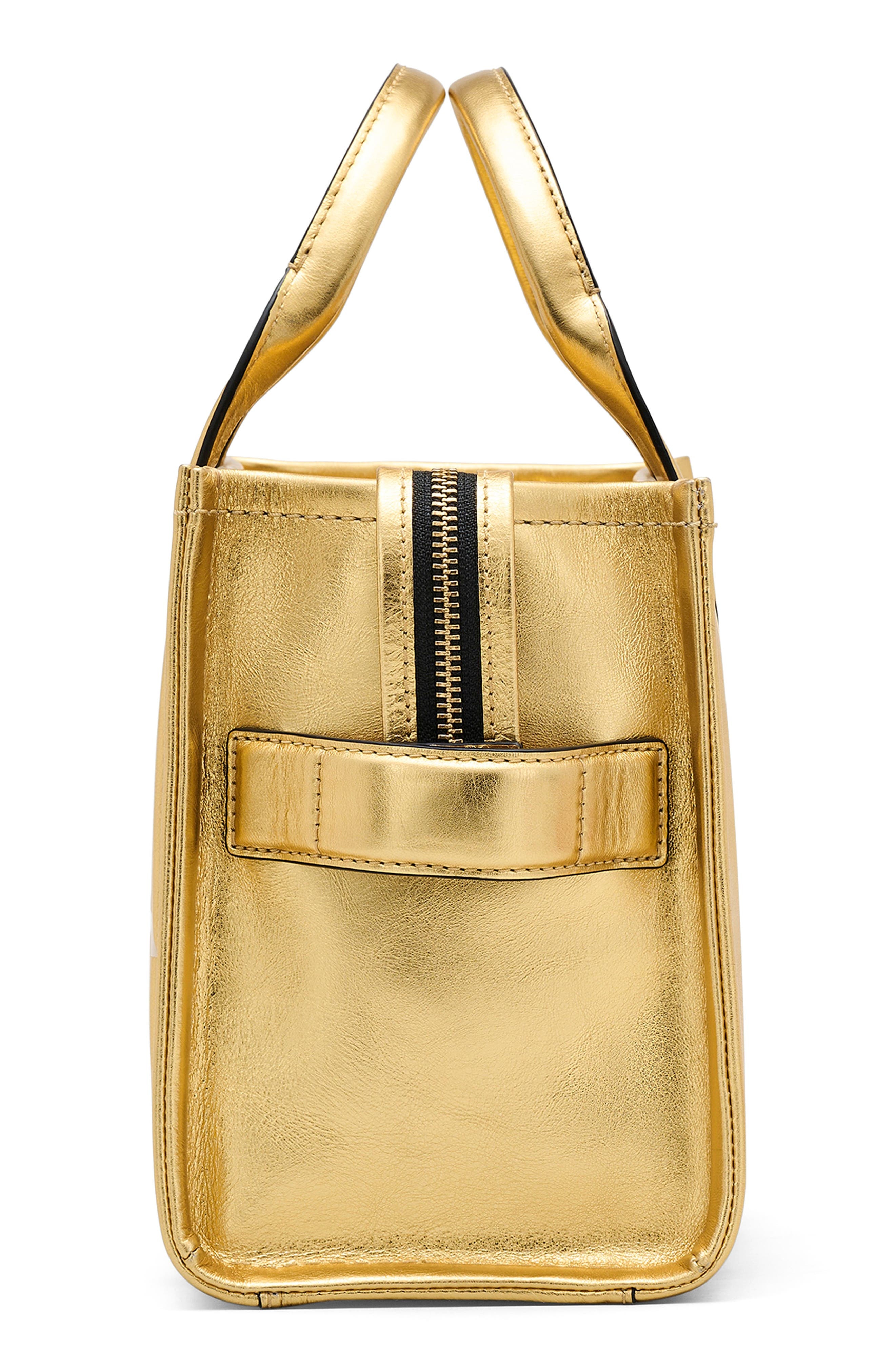 Marc Jacobs The Small Metallic Leather Tote in Gold at Nordstrom - 6