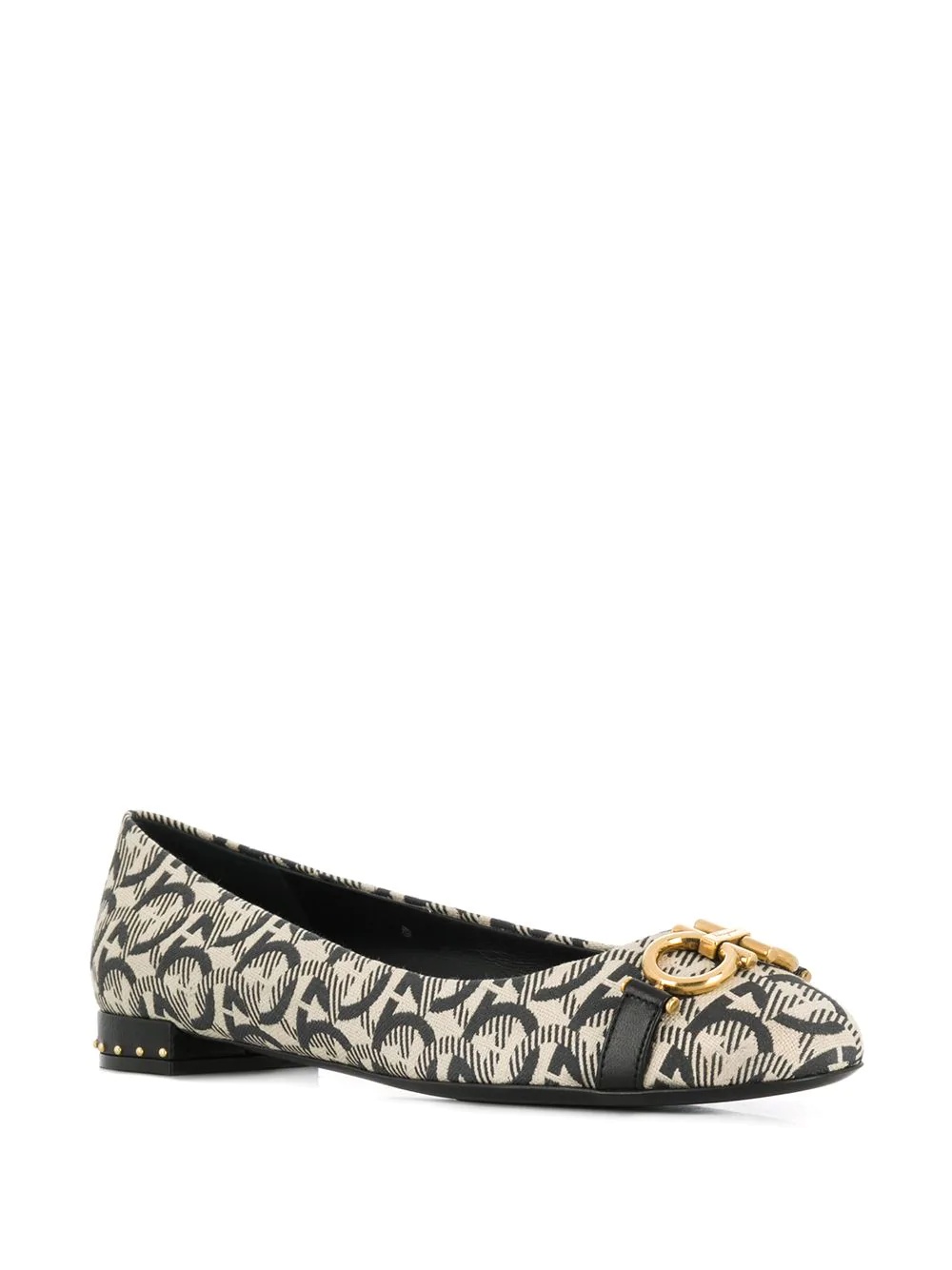 Gancini logo ballet flats - 2