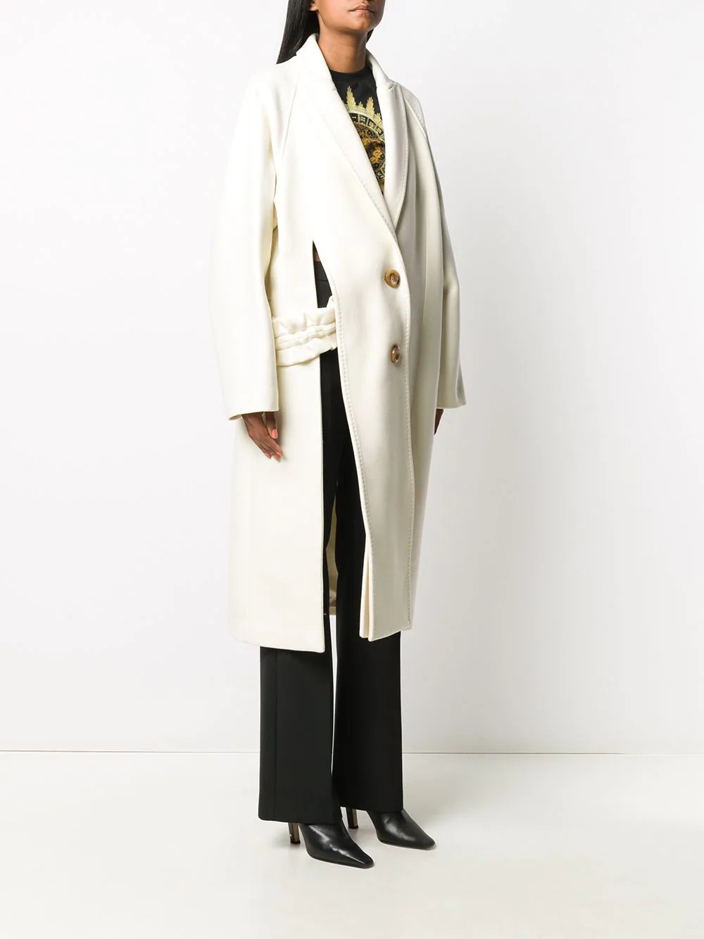 cut-out overcoat - 3