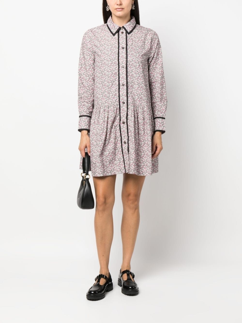 floral-print organic cotton minidress - 2