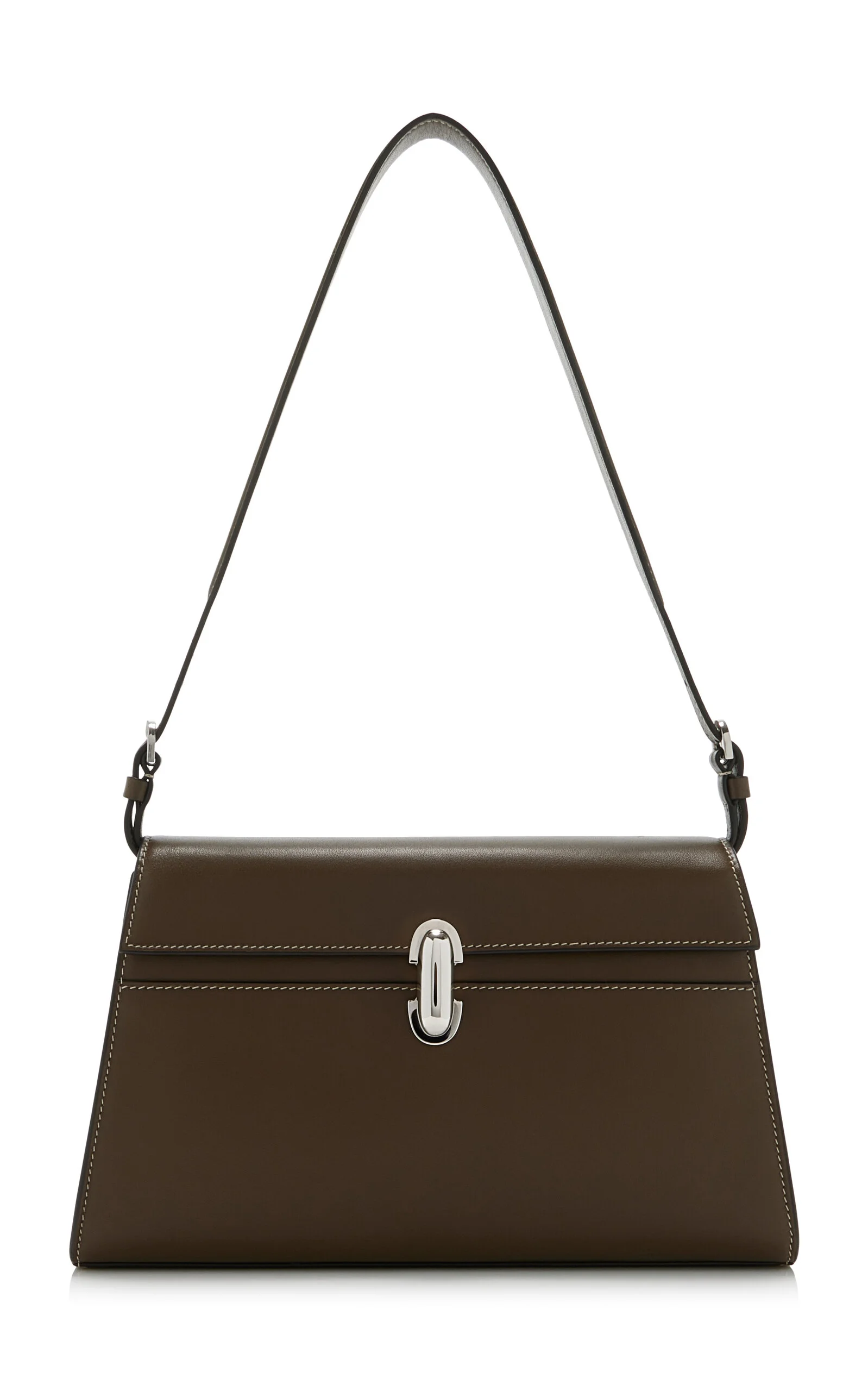 The Symmetry Leather Shoulder Bag brown - 1