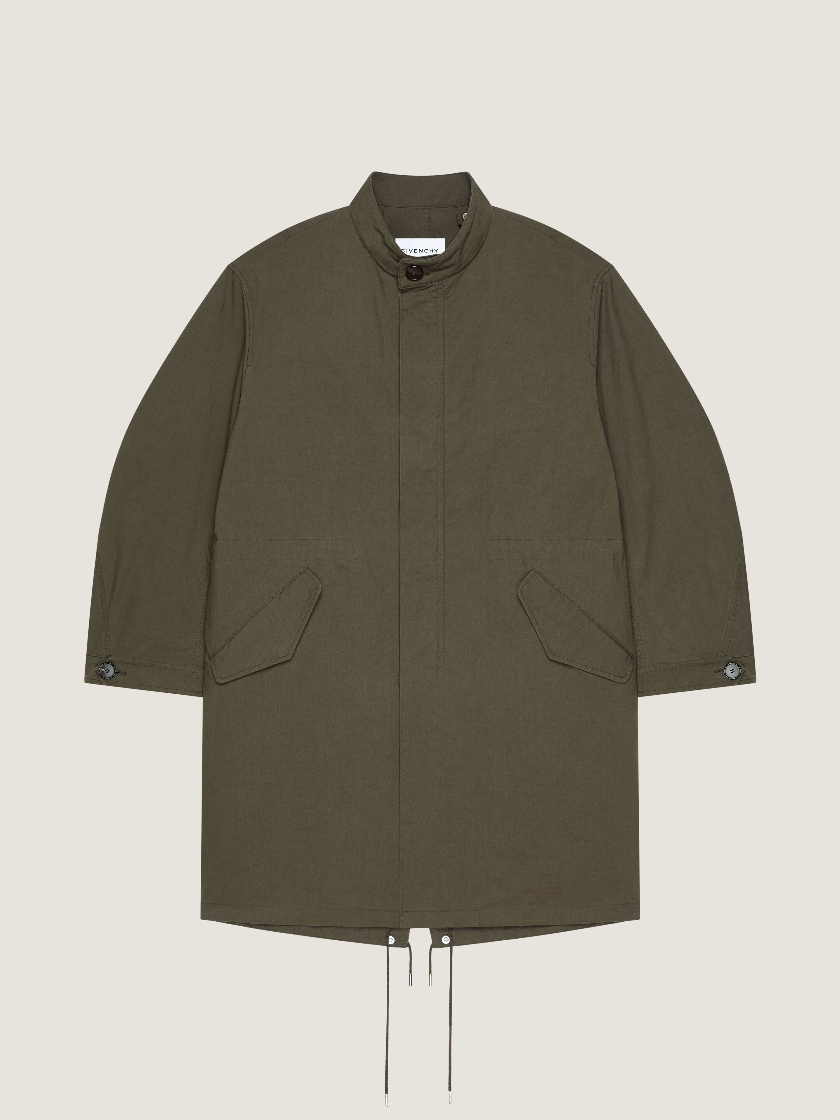 PARKA IN COTTON WITH GIVENCHY STAMP PRINT - 1