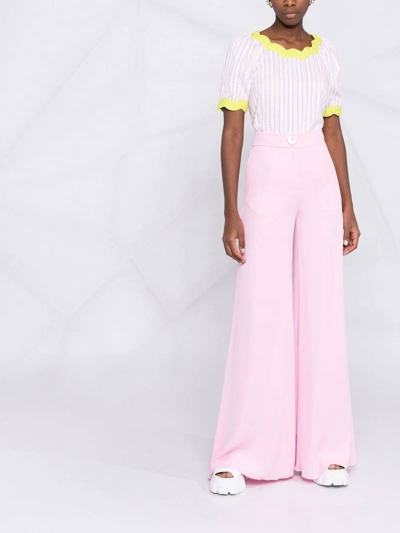 Moschino high-waisted flared trousers outlook