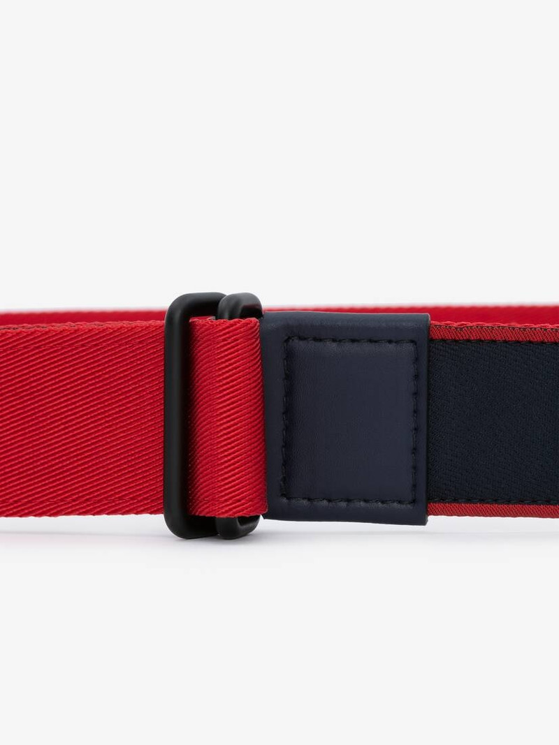 Alexander McQueen Selvedge Camera Belt in Lust Red outlook