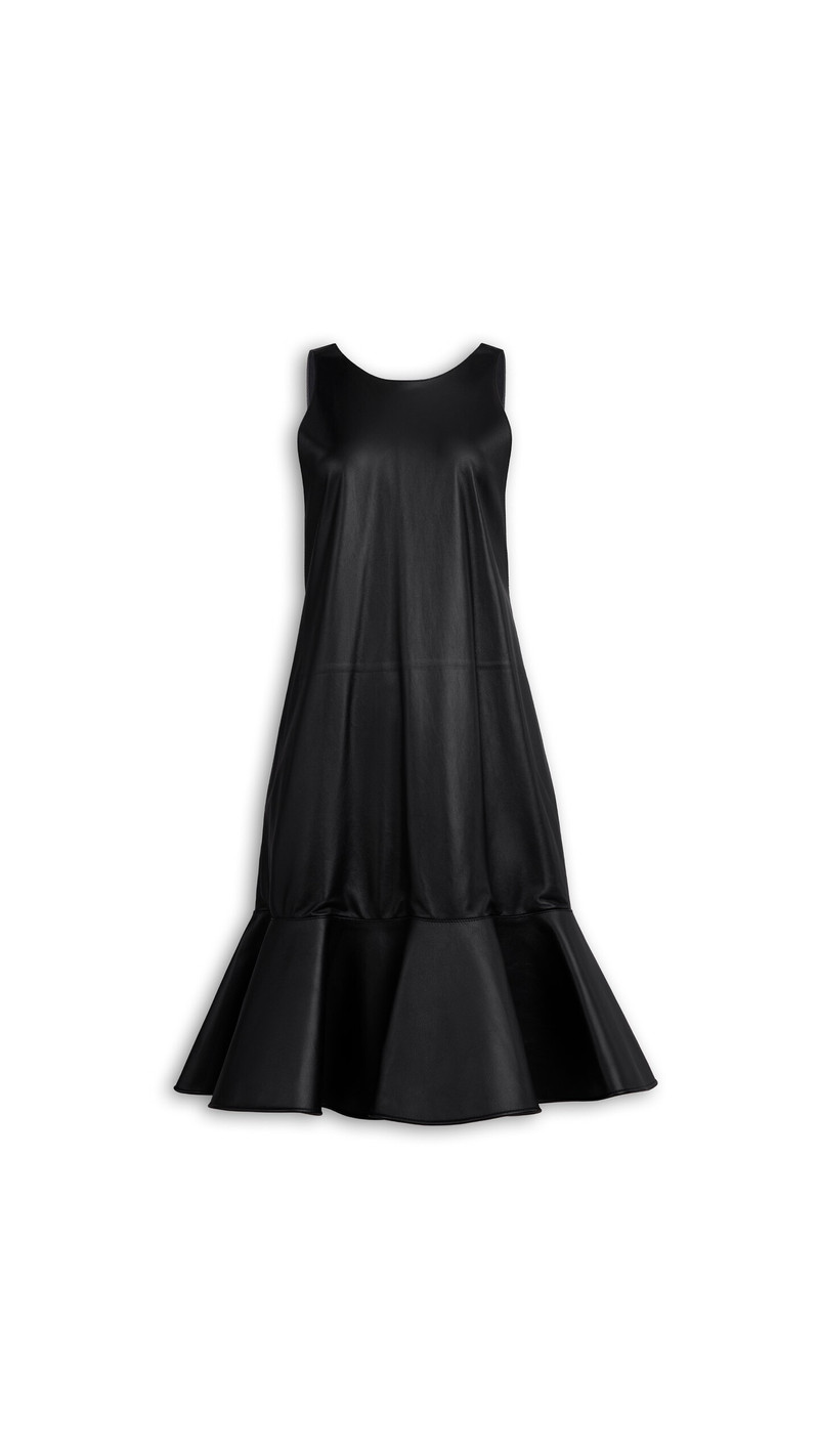 FOLD LEATHER DRESS 1