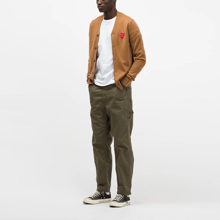 COMME des GARCONS PLAY Cardigan Red Emblem 'Brown' AZ-N076-051-3 - 4