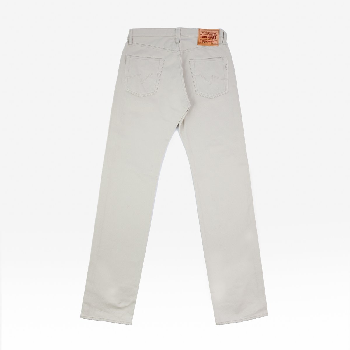 IH-634-PIQ 14oz Cotton Piqué Straight Cut Jeans - Ecru - 5