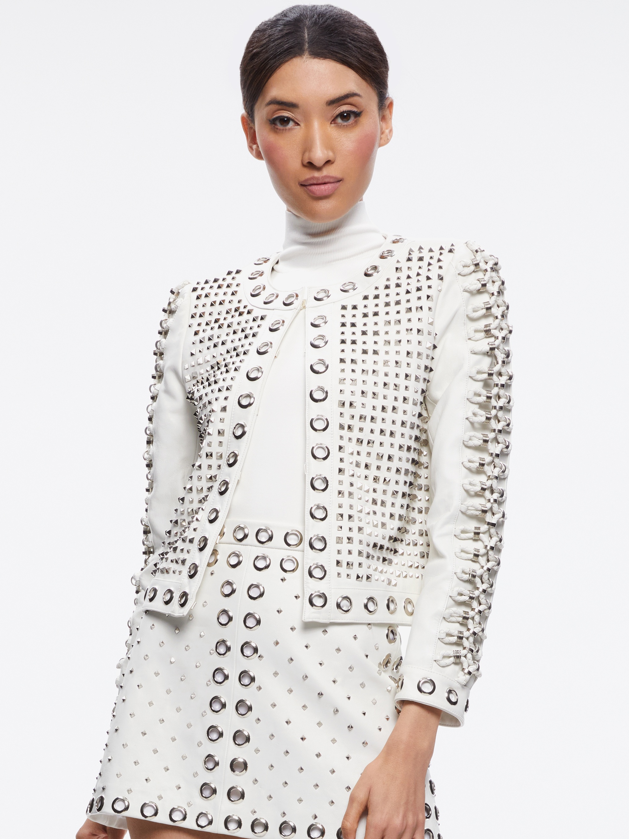 KIDMAN EMBELLISHED LEATHER JACKET - 2