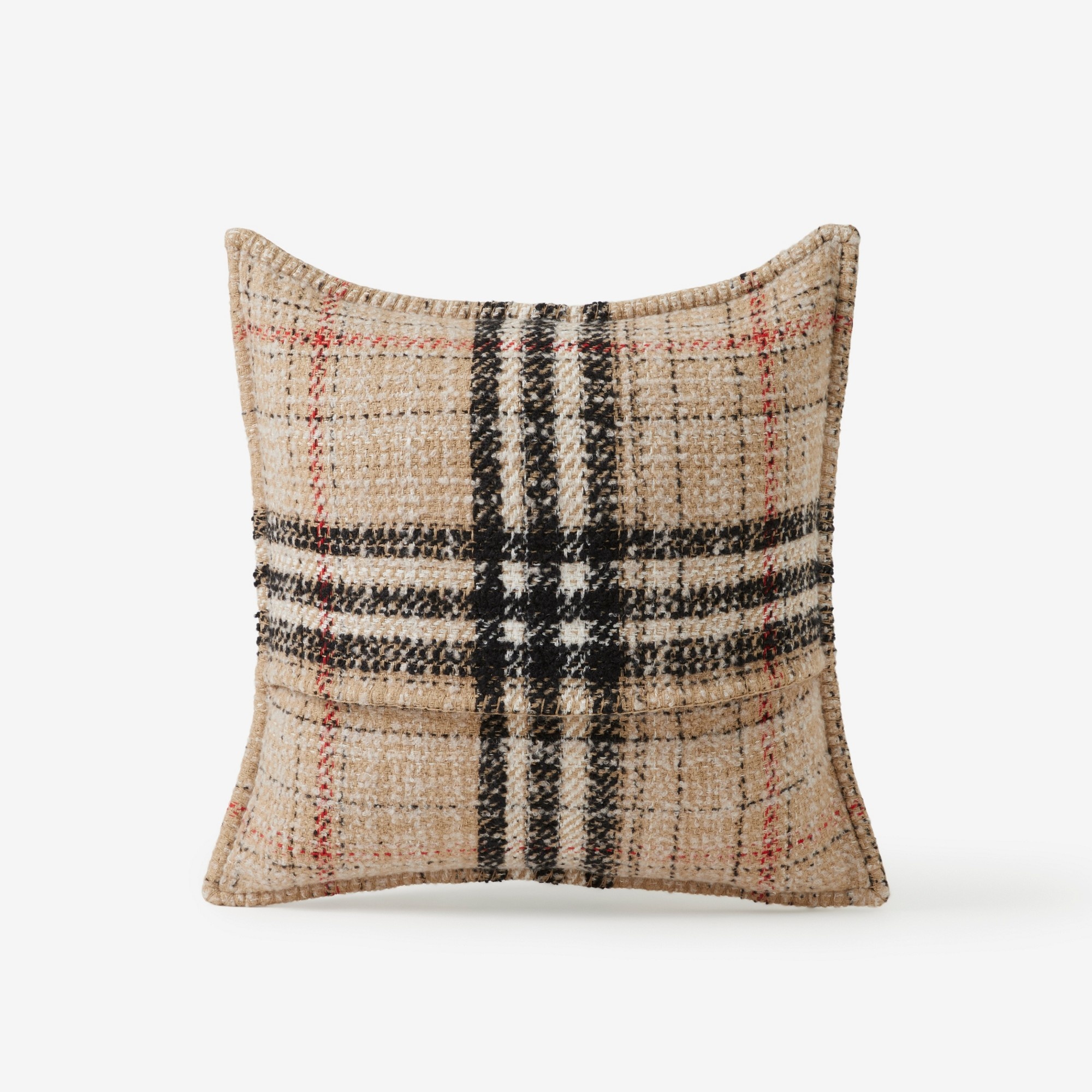 Check Cashmere Blend Tweed Cushion Cover - 2