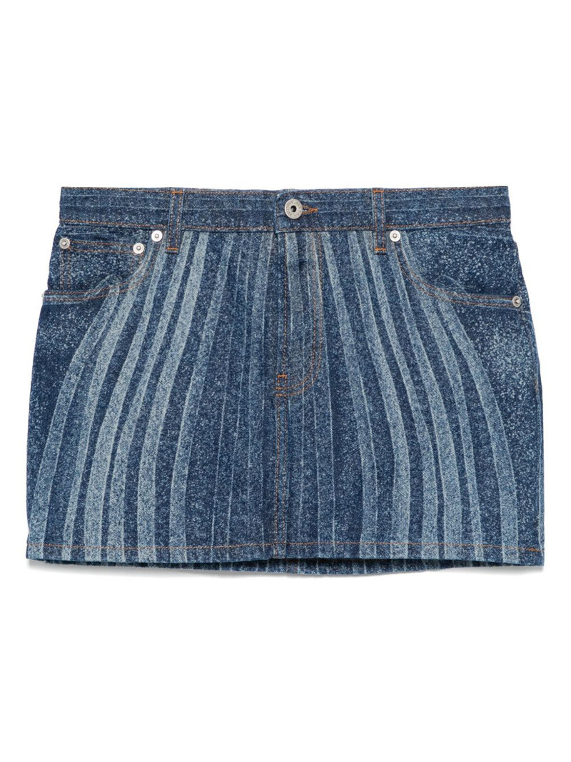 Spiral-print mini skirt 1
