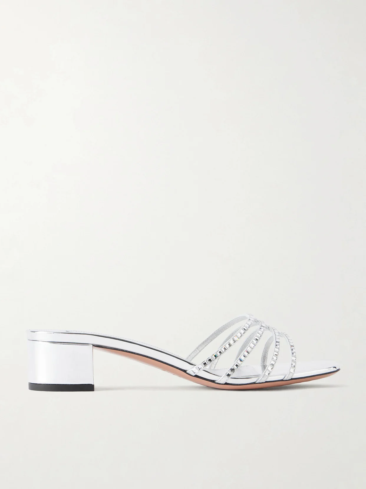 Sensation 35 Embellished Metallic Leather Mule - 1