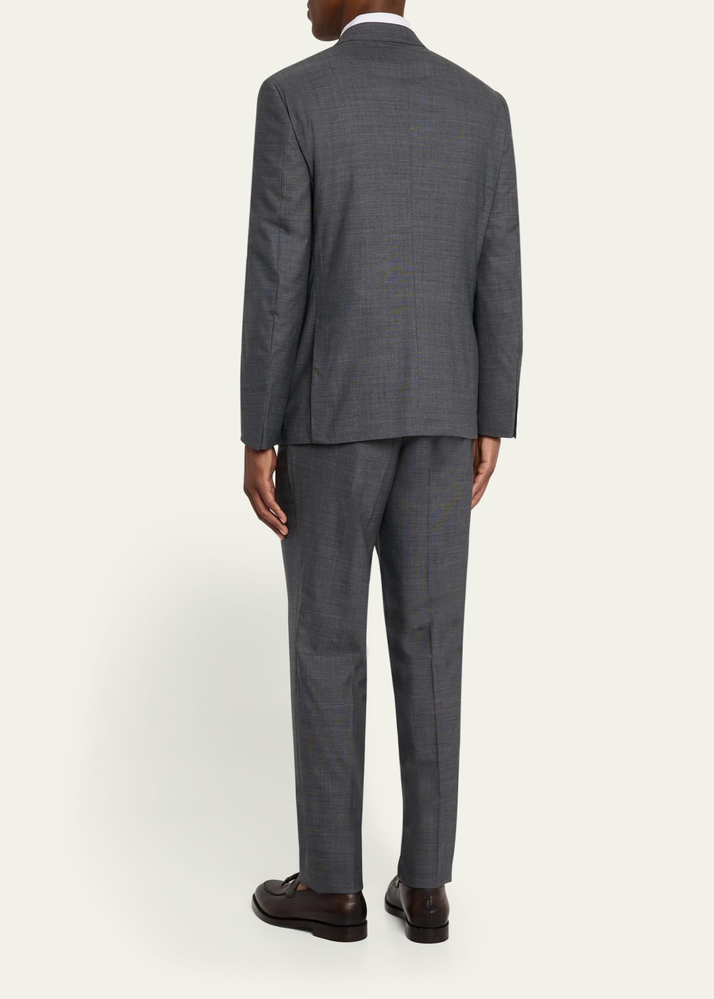 Men's Textured Wool Suit - 3