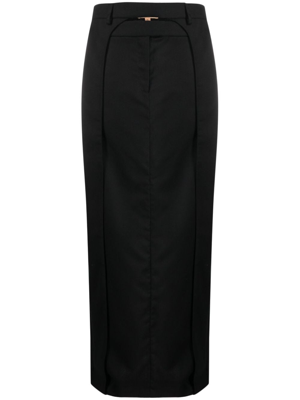 Fera pleated wool maxi skirt - 1