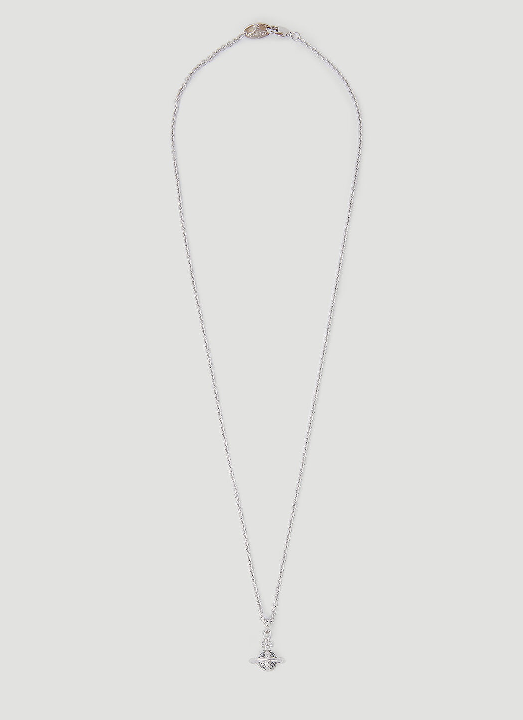 Vivienne Westwood Thin Lines Short Flat Orb Pendant Necklace