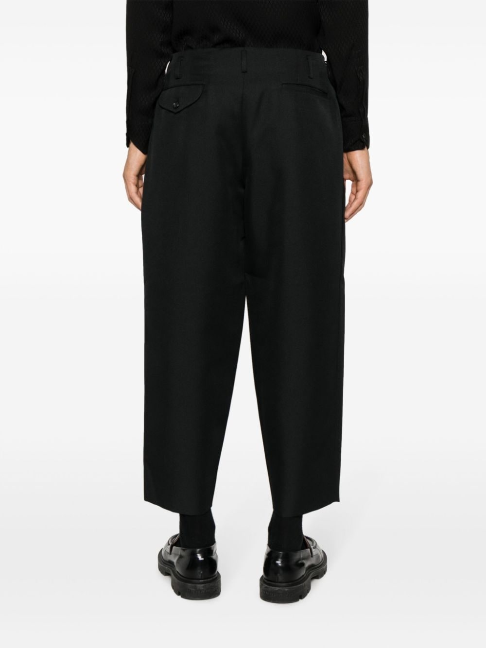 pleat-detail cropped trousers - 4