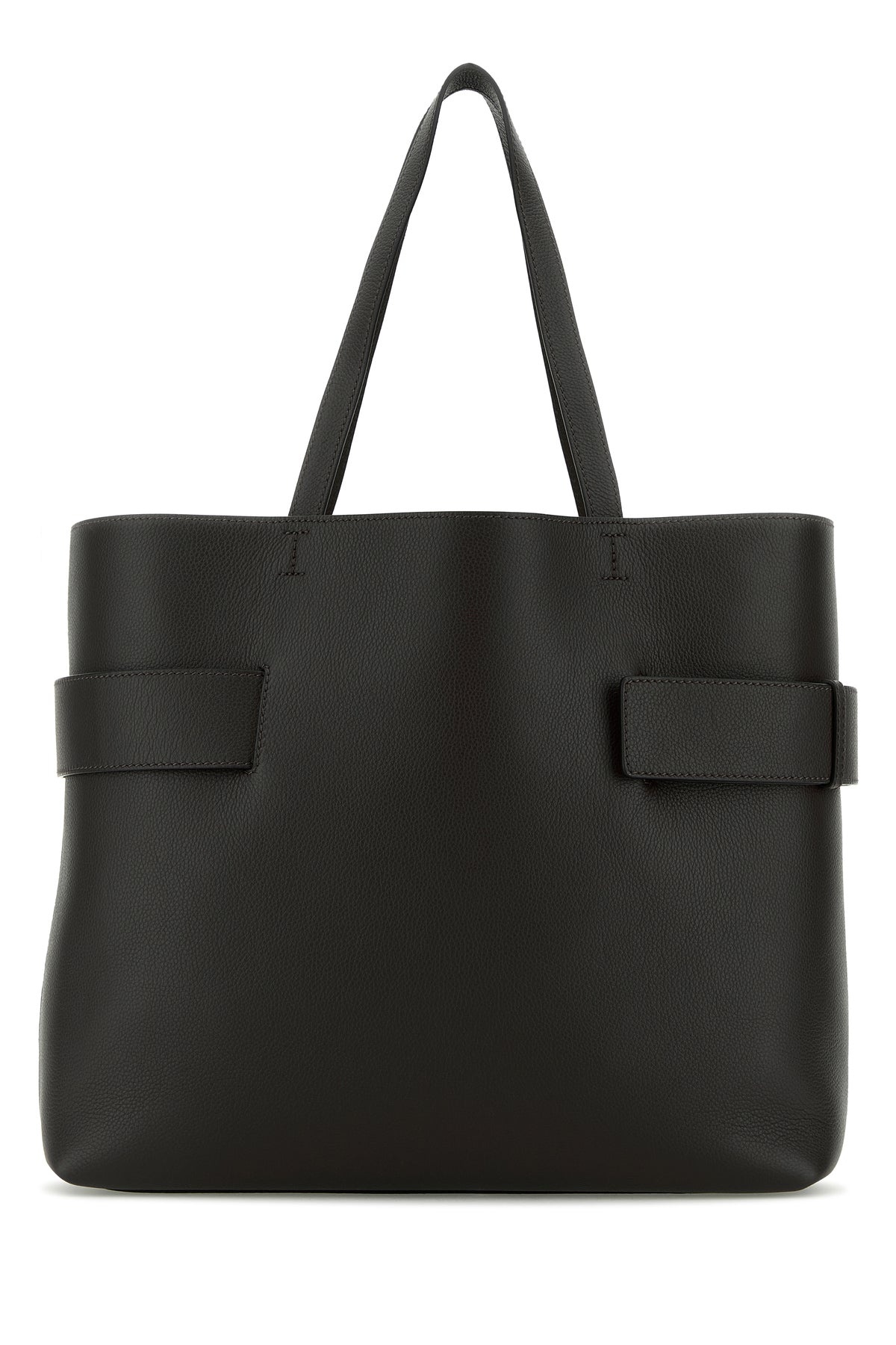 Black leather T-Bar shopping bag - 3